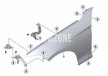 Přední blatník pravý F32 LCI, F33 LCI, F36 LCI