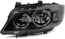 Světlomet bi-xenon levý E90/E91 D1S+H7 bez natáčení (OEM)