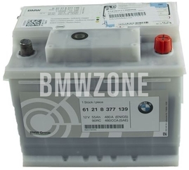 Original BMW Batterie gefllt BMW 61218377139 // (55 AH) (OEM)