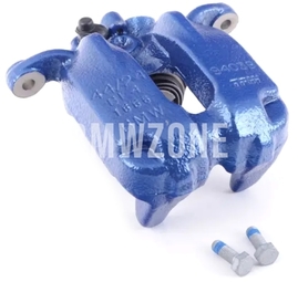 Zadní modrý brzdový třmen levý M (396x24mm kotouč) (OEM)