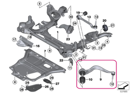Rameno zavěšení kol xDrive levé přední Fx řada 3 GT (OEM)