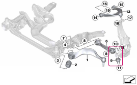 Čep zadního ramene zavěšení kol xDrive Fx řada 5,6,7 (OEM)