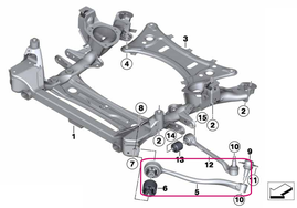 Rameno zavěšení kol pravé přední X3 F25, X4 F26 (OEM)