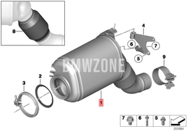 RP Dieselpartikelfilter BMW 18308513527 // EU5 EURO5 (OEM)