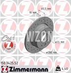 Zadní brzdový kotouč (280x10mm) děrovaný