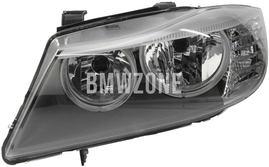 Světlomet halogen levý E90 LCI/E91 LCI H7+H7 s motorkem