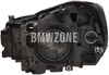 Světlomet halogen pravý F45/F45 LCI, F46/F46 LCI H7+H7 s motorkem