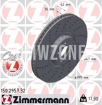 Přední levý brzdový kotouč (395x36mm) M-Performance děrovaný