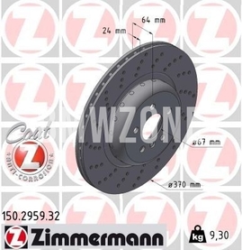 Zadní levý brzdový kotouč (370x24mm) M-Performance děrovaný