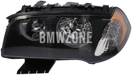 Světlomet halogen levý X3 E83 H7+H7 s motorkem // žlutá směrovka