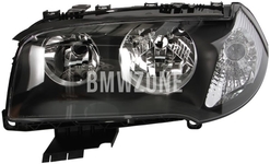 Světlomet halogen levý X3 E83 H7+H7 s motorkem // bílá směrovka