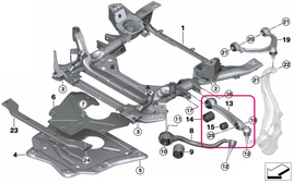 Rameno zavěšení kol levé zadní X5 F15, X6 F16