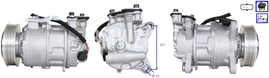 Kompresor klimatizace Fx 14d 16d B37, 16i 18i B38, 18d 20d 25d B47, 20i 25i 30i B46 B48, 30d N57N, 35d N57Z, 40i B58 // bez elektromagnetické spojky