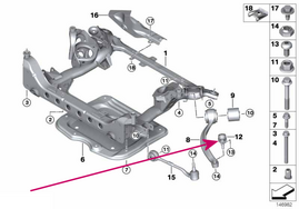 Čep zadního ramene zavěšení kol xDrive Ex řada 3, X1 E84